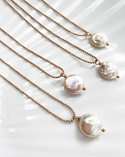 Coin Pearl Pendant (Kette)