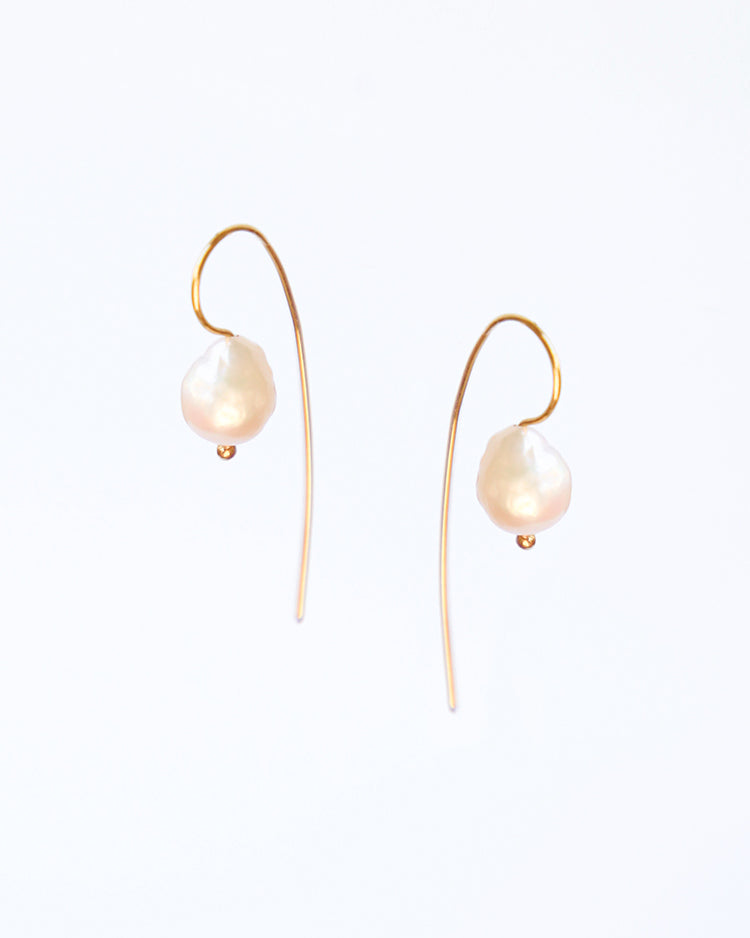 Elle Baroque Pearl Gold Earrings (Ohrringe)