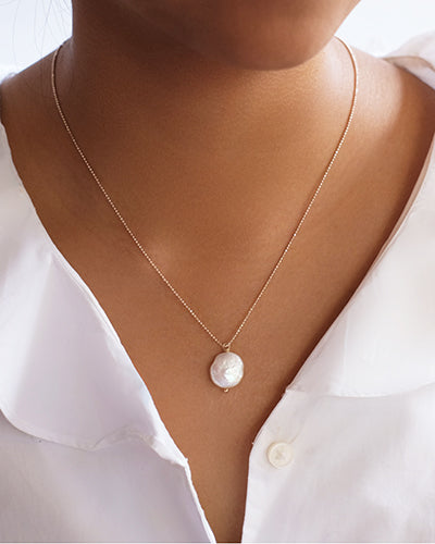 Coin Pearl Pendant (Kette)