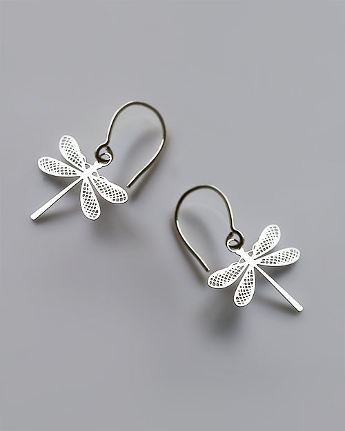 Dragonfly Earrings Silver (Ohrringe)